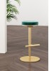 Aiden Bar Stool H65-80cm - Grey Velvet